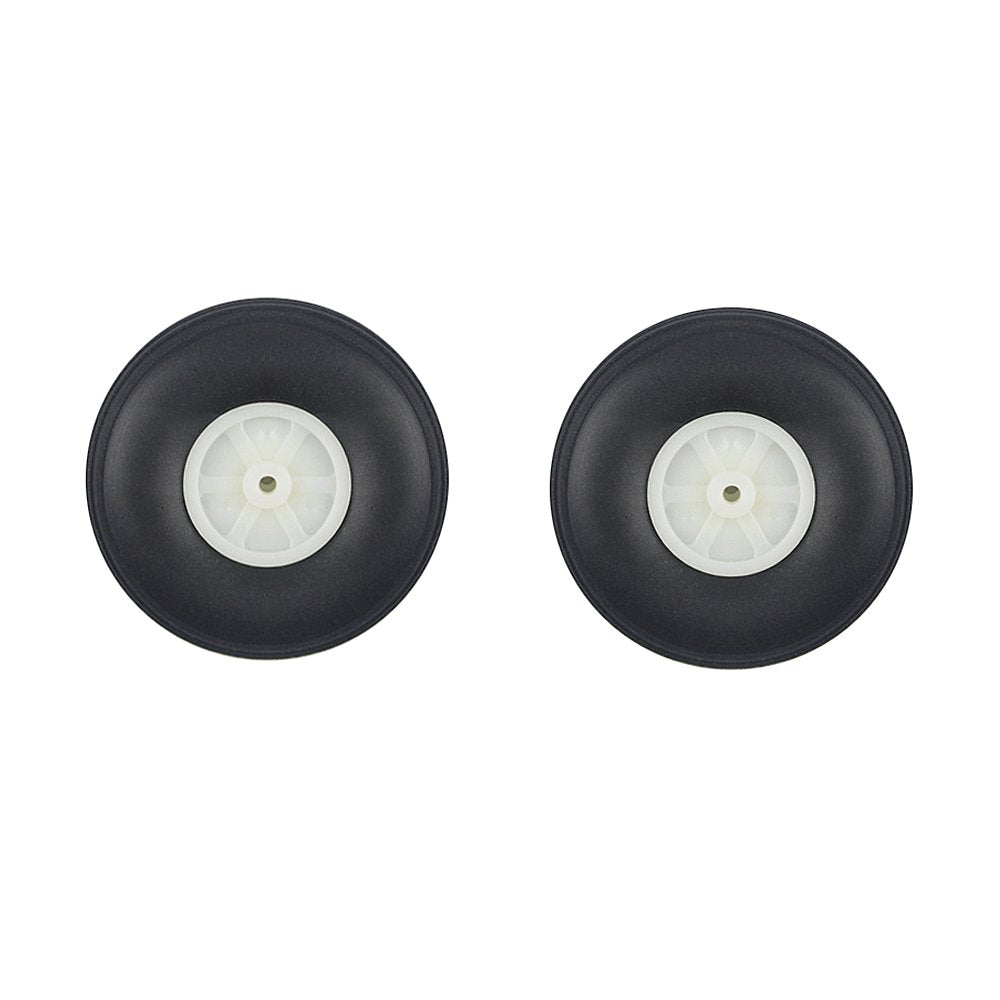 2 Pieces 63mm Diameter PU Simulation Wheel Wheels For RC Airplane 