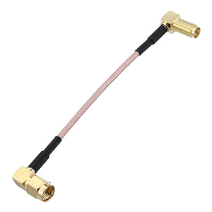 10CM RG316 RP-SMA Male to SMA Female/RP-SMA Female Right Angle RF Adapter Cable Extension Cord for RC Model RC Drone 