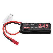 URUAV 7.4V 450mAh 80/160C 2S Lipo Battery JST Plug for RC Drone