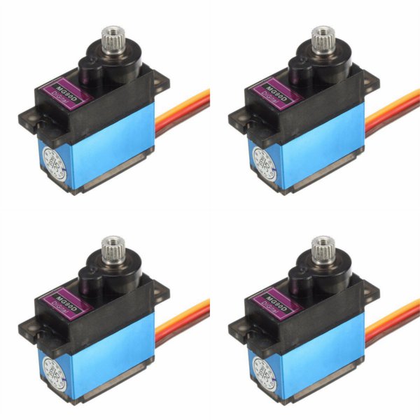 4X MG90D 13g Metal Gear Digital Servo for RC Models