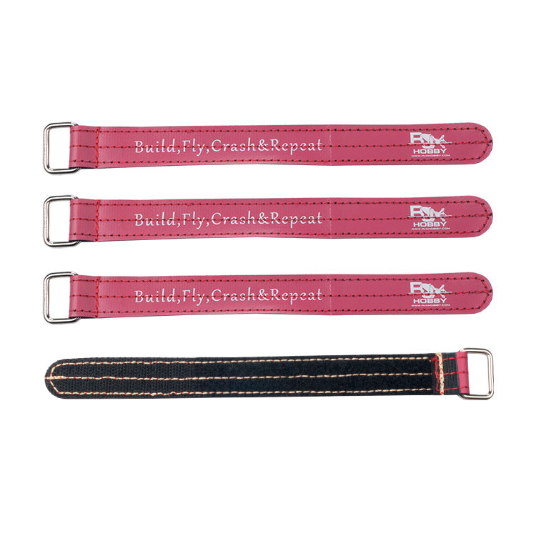 4Pcs RJX 200-270mm Non-Slip Silicone Metal Buckle Battery Strap