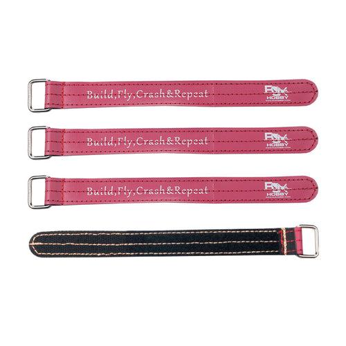 4Pcs RJX 200-270mm Non-Slip Silicone Metal Buckle Battery Strap