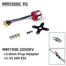 AEORC RC Power Combo MM1908 1908 2050KV KV2050 C20 Brushless Motor +20A ESC+3.5mm Banana Plug Combo for RC Fixed Wing Airplane Plane