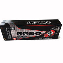 Gaoneng GNB 7.4V 5200mAh 100C 2S 1:12 38.48WH Lipo Battery T Plug For RC Car