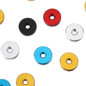 10Pcs M4 Manual Knurled Thumb Aluminum Alloy Screw Nut Spacer Flat Washer