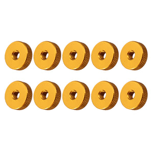10Pcs M5 Manual Knurled Thumb Aluminum Alloy Screw Nut Spacer Flat Washer
