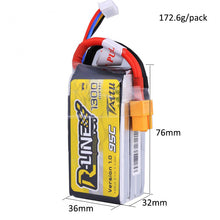 Tattu R-Line Version 1.0 14.8V 1300mAh 95C 4S XT60 Plug Lipo Battery For FPV RC Drone