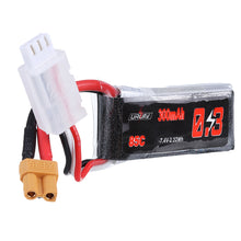 URUAV 7.4V 300mAh 85C 2S XT30 Plug Lipo Battery for RC Racing Drone