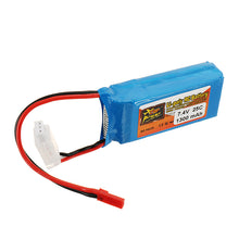 2 PCS ZOP Power 7.4V 1300mah 25C 2S Lipo Battery JST Plug