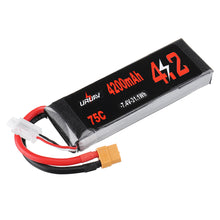 URUAV 7.4V 4200mAh 75C 2S Lipo Battery XT60 Plug for RC Racing Drone RC Car