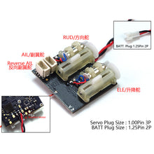 URUAV  MXL-RX62H-A V3 Mini 4CH RC Receiver Built-in 5A Brushesed ESC Linear Servo Support S-FHSS DSMX/2 FRSKY D8/D16 For RC Airplane Helicopter