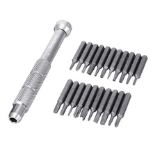 Yunzhong 22 in 1  T5-T9 H1.5-H3.0 Hexagon Head 1.0/2.0/3.0mm Slotted Bit Screwdriver