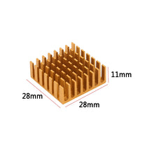 2 PCS Aluminum Alloy Heat Sink 28*28*11mm Cooling Chip with Ultra-thin Sticker for RC ESC Servo Motor UAV FPV Transmitter VTX TV
