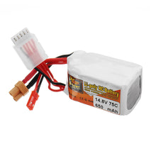 ZOP POWER 14.8V 650mAH 75C 4S Lipo Battery With JST/XT30 Plug For RC Racer