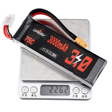 URUAV 11.1V 3000mAh 75C 3S Lipo Battery XT60 Plug for RC Model
