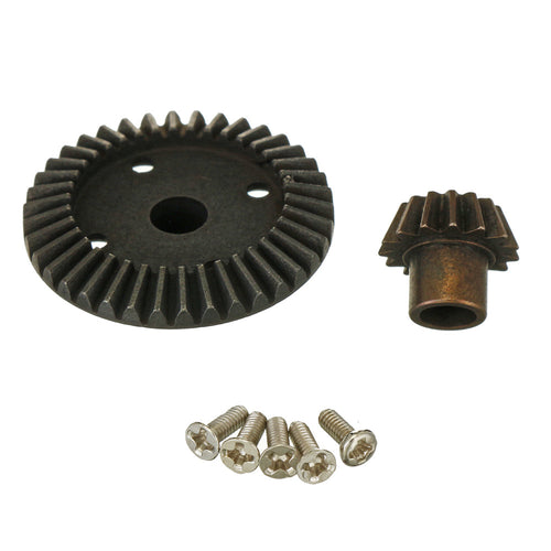 Black Ring Gear With Pinion Gear For 1/18 Wltoys A959 A969 A979 K929 RC Car Parts