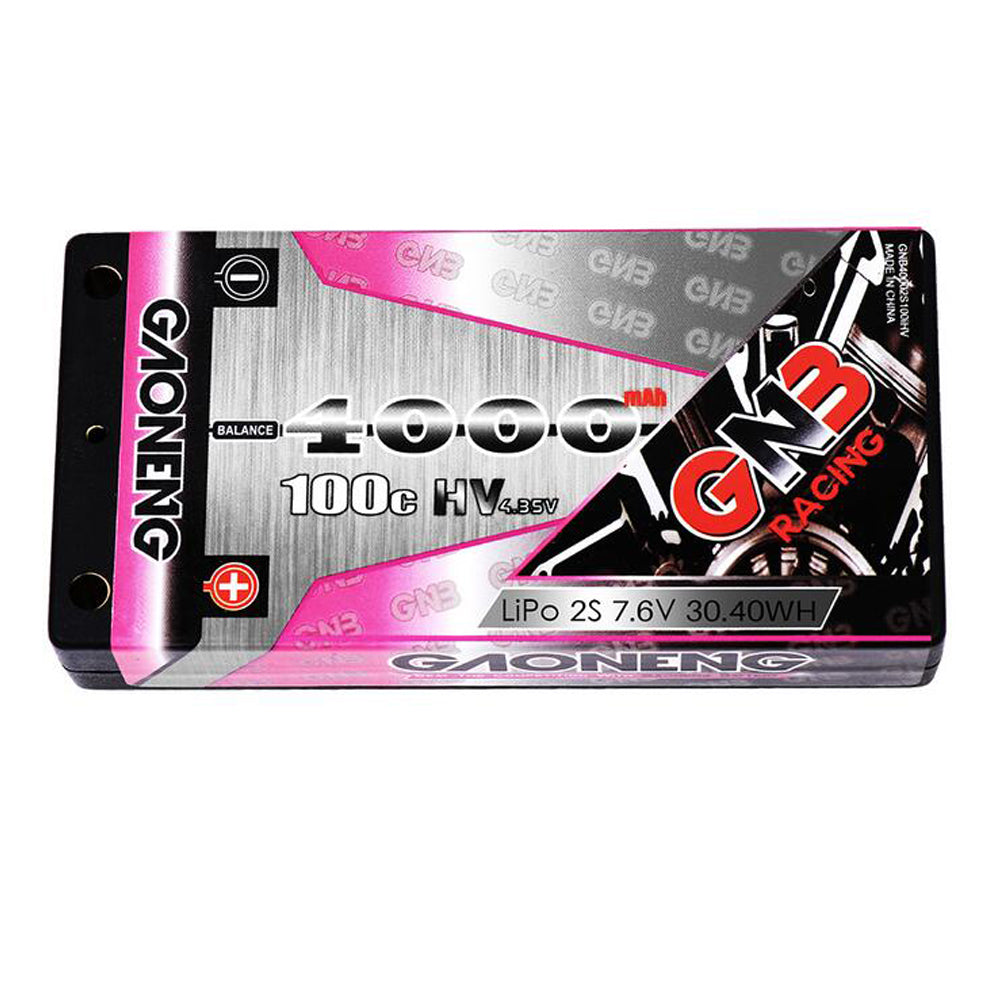 GAONENG 4000MAH 2S 7.6V 100C RC Car Li Battery T Plug 