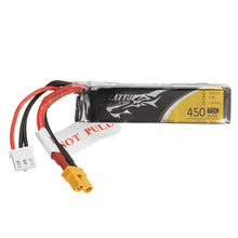 TATTU 7.4V 450mAh 75C 3.33Wh 2S XT30 Plug Lipo Battery for RC Racing Drone