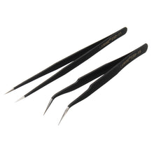 LAWANG ESD-15 2PCS Stainless Steel Anti-static Tweezers