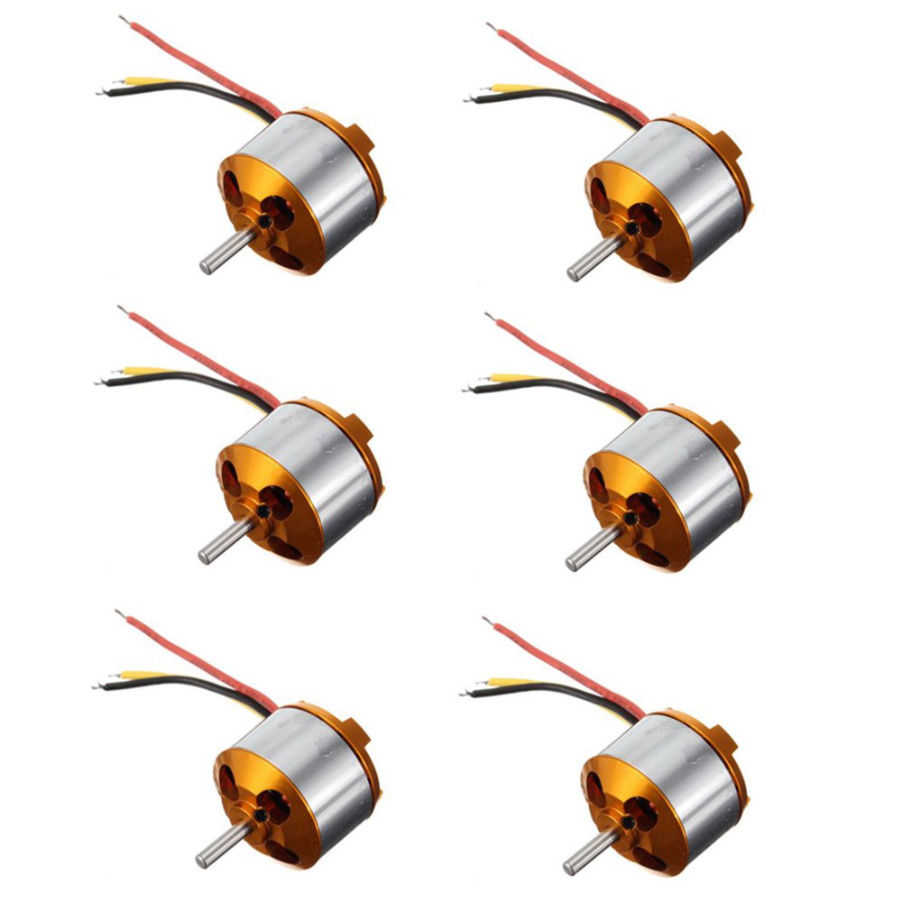6PCS XXD A2212 1000KV Brushless Motor 2-3S For RC Airplane Quadcopter