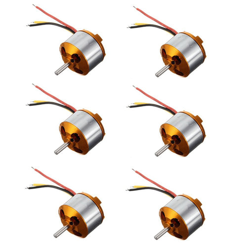 6PCS XXD A2212 1000KV Brushless Motor 2-3S For RC Airplane Quadcopter