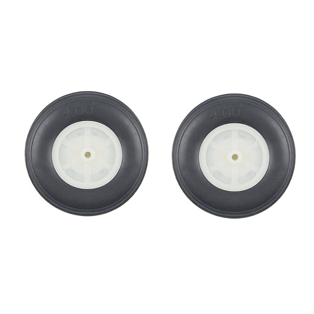 2 Pieces 101mm Diameter PU Simulation Wheel Wheels For RC Airplane 