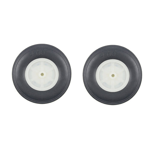 2 Pieces 101mm Diameter PU Simulation Wheel Wheels For RC Airplane 