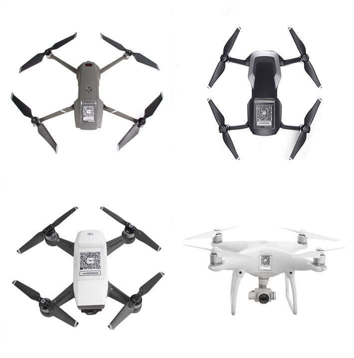 SUNNYLIFE QR Code Phone Number Sticker Waterproof Protective Bag for DJI MAVIC 2 Phantom 4 SPARK XIAOMI YUNEEC Q500 H480 Drone