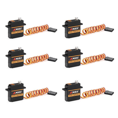 6PCS EMAX ES3352 12.4g Mini Metal Gear Digital Servo for RC Airplane