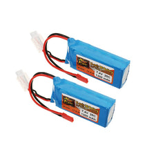 2 PCS ZOP Power 7.4V 1300mah 25C 2S Lipo Battery JST Plug