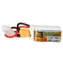 3Pcs ZOP Power 7.4V 850mah 70C 2S Lipo Battery XT60 Plug For RC Model