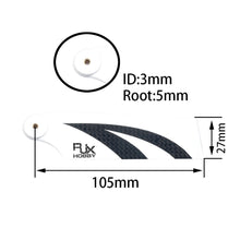 RJX 105mm Carbon Fiber Tail Blade For 700 Class RC Helicopter