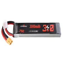 URUAV 11.1V 3000mAh 75C 3S Lipo Battery XT60 Plug for RC Model