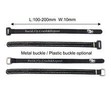 4Pcs RJXHOBBY 10mm Non-Slip Silicone Metal Plastic Buckle Battery Strap for RC Racing Drone