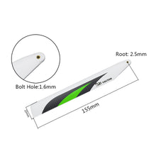 3PCS RJX 155mm Carbon Fiber Main Blade For Trio 180 CFX RC Helicopter
