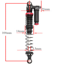 1 Set Hot Racing TD100RV02 Aluminum 100mm Piggyback Shock Absorber W/ Adjustable Rebound