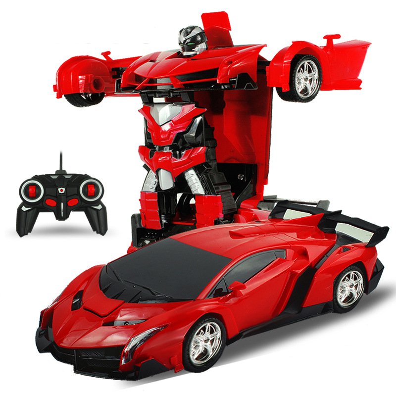 Rastar 1/18 2 In 1 RC Car Wireless Sports Transformation Robot Model Deformation Truck Fighting Toy 