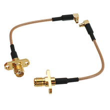 Turbowing MMCX to SMA/RP-SMA Female Flange FPV Antenna Extension Cord