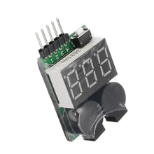 Power Genius PG VM004 Battery Voltage Tester Low Voltage Buzzer Alarm for 1-4S Lipo Battery 