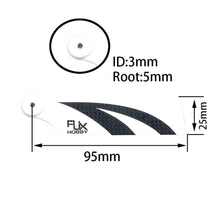 RJX 95mm Carbon Fiber Tail Blade For 600 Class RC Helicopter