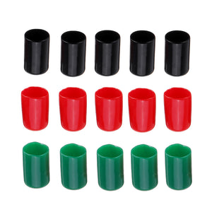 15Pcs Fishbonne XT60 T Connector Protector Plug Red/Green/Black Color Rubber Terminal Insulated Protective Cover Caps Case for Lipo Battery