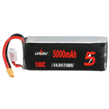 URUAV 14.8V 5000mAh 100C 4S Lipo Battery XT60 Plug for RC Racing Drone