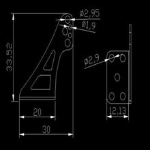 W20*H33 Metal Servo Horn  High Hardness High Strength For RC Airplane 1 Pair