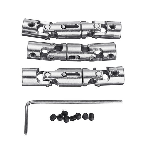 3PCS Metal Universial Drive Shaft for WPL B16 B36 1/16 6WD Rc Car Parts 