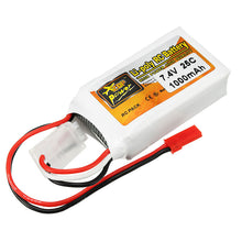 ZOP Power 7.4V 1000mAh 25C 2S Lipo Battery JST Plug For RC Models