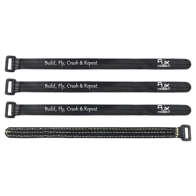 4pcs RJX HOBBY 150-300mm Magic Tap Battery Strap Black Red Color for RC Model