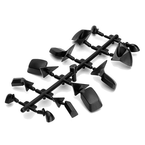 Rear View 6-Style Mirrors Accessories Set For 1:10 RC Car On Road Upgrade Black