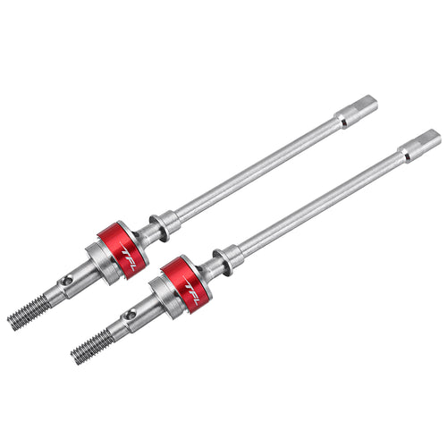 2PCS TFL Stainless Steel Front CVD Drive Shaft for Original Axial SCX-10 1/10 Rc Car Parts C1401-22R