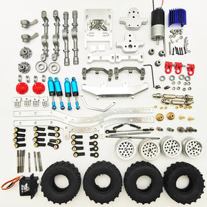 1/16 Upgraded Metal RC Car Chassis Unassembled Kit for Off-Road Truck Vehicles DIY Parts