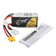 TATTU 11.1V 1550mAh 75C 17.2Wh 3S XT60 Plug Lipo Battery for FPV RC Drone